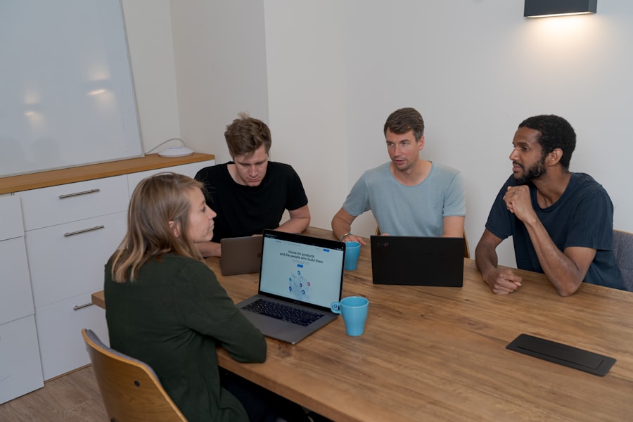 Virtual team meeting